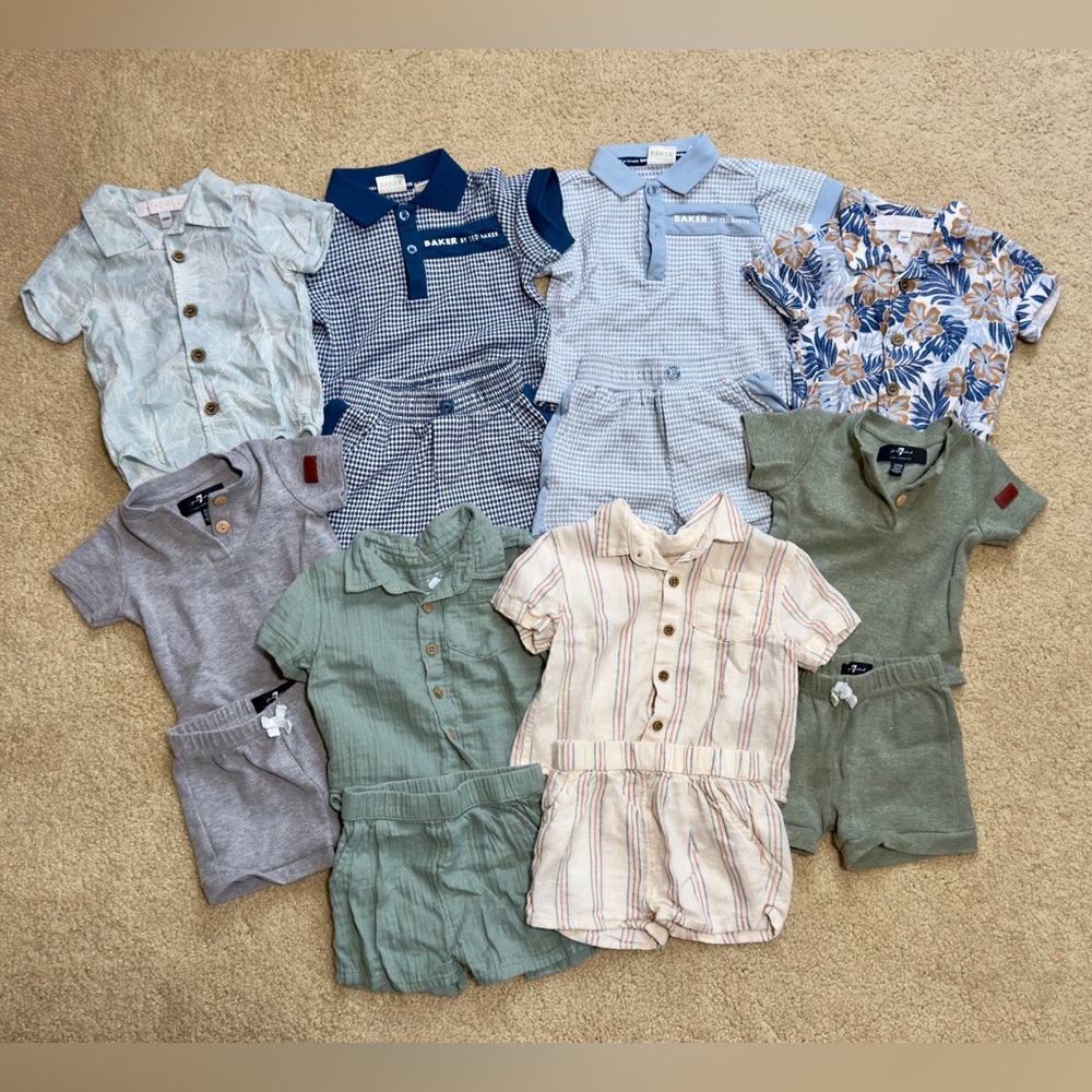 Designer, Stylish And Matching Outfit Sets for Babies Size 6M - Lot Of 14 Pieces